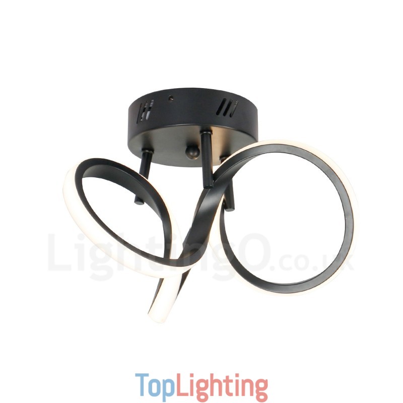 Triac Switch Dimmable Black Modern Contemporary Nordic Style Flush Mount Round Ceiling Light