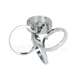 Triac Switch Dimmable Chrome Modern Contemporary Nordic Style Flush Mount Round Ceiling Light