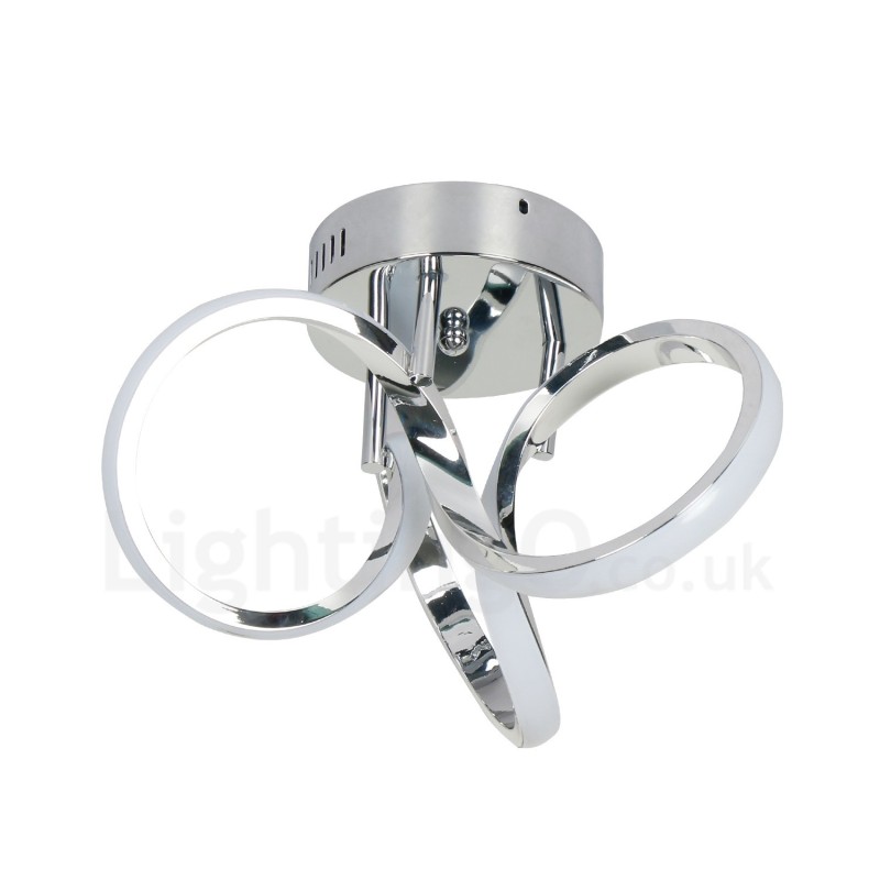Triac Switch Dimmable Chrome Modern Contemporary Nordic Style Flush Mount Round Ceiling Light