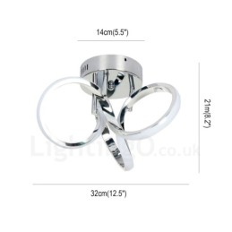 Triac Switch Dimmable Chrome Modern Contemporary Nordic Style Flush Mount Round Ceiling Light