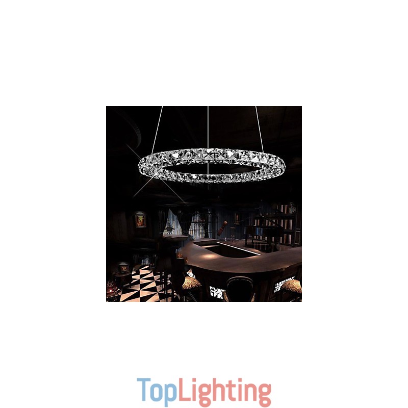 Crystal Pendant Lighting Modern Single D40CM Three Sides K9 Crystal Indoor Ceiling Lights Lamp Fixtures