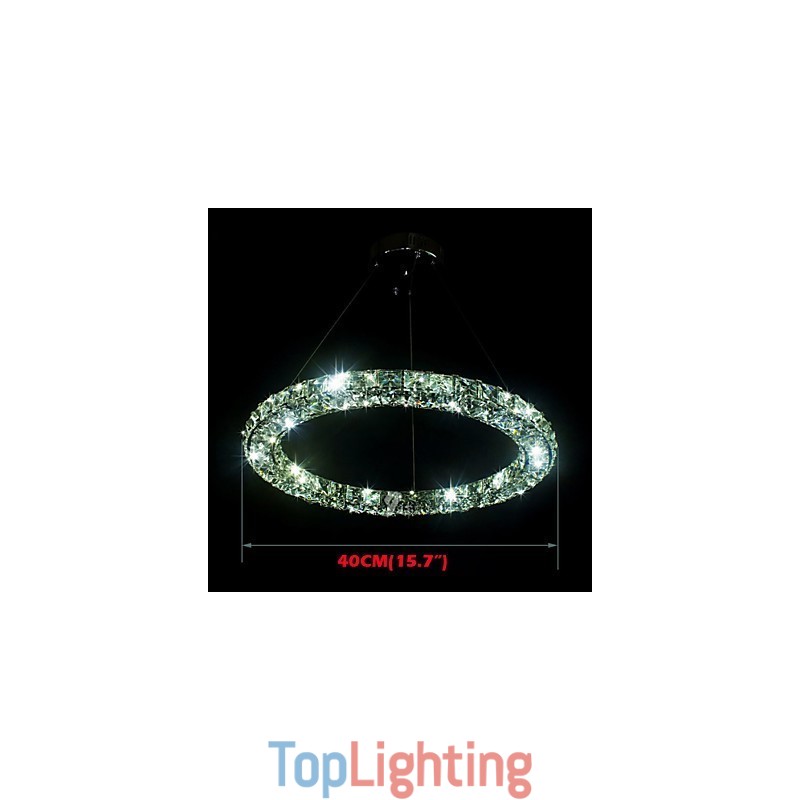 Crystal Pendant Lighting Modern Single D40CM Three Sides K9 Crystal Indoor Ceiling Lights Lamp Fixtures
