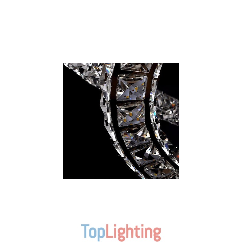 Crystal Pendant Lighting Modern Single D40CM Three Sides K9 Crystal Indoor Ceiling Lights Lamp Fixtures