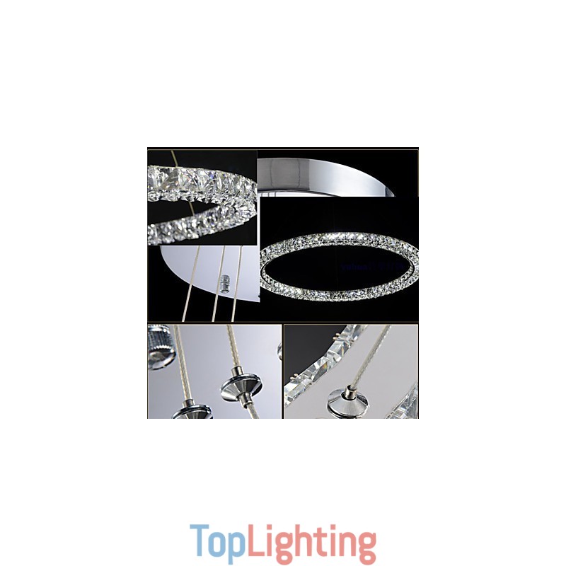 Crystal Pendant Lighting Modern Single D40CM Three Sides K9 Crystal Indoor Ceiling Lights Lamp Fixtures