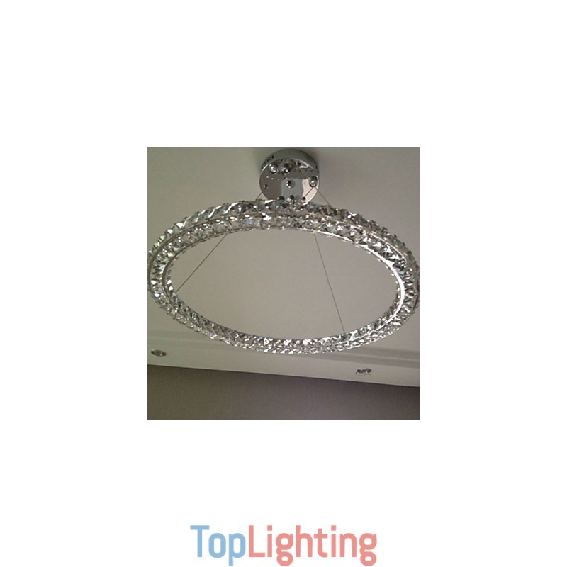 Crystal Pendant Lighting Modern Single D40CM Three Sides K9 Crystal Indoor Ceiling Lights Lamp Fixtures
