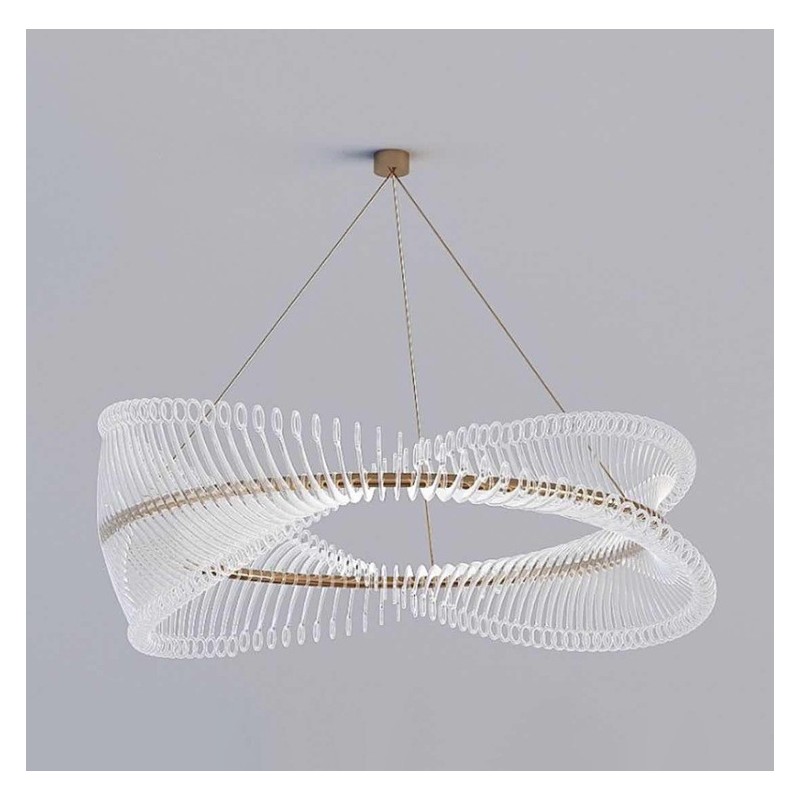 Postmodern Strip Circle Pendant Light