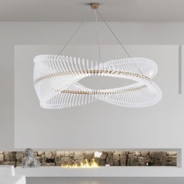 Postmodern Strip Circle Pendant Light