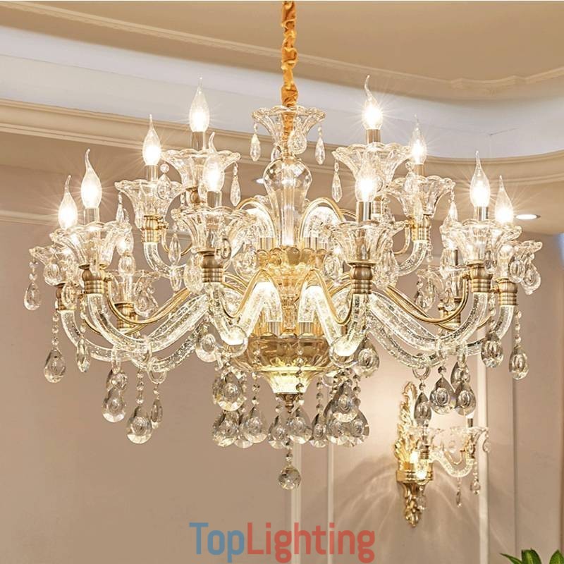 Luxury Crystal Chandelier K9 Crystal Chandelier with Glowing Arm