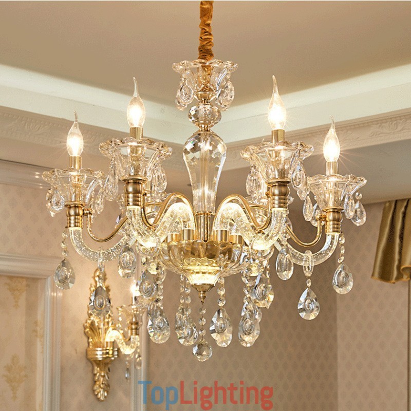 Luxury Crystal Chandelier K9 Crystal Chandelier with Glowing Arm