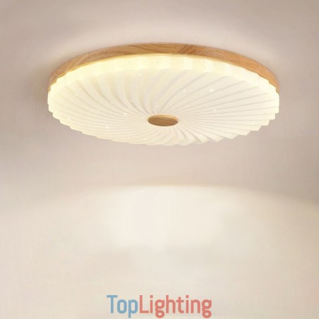 Nordic Round Simple Modern Solid Wood Flush Mounted Ceiling Light Nordic Round Simple Modern Solid Wood Flush Mounted Ceiling Light