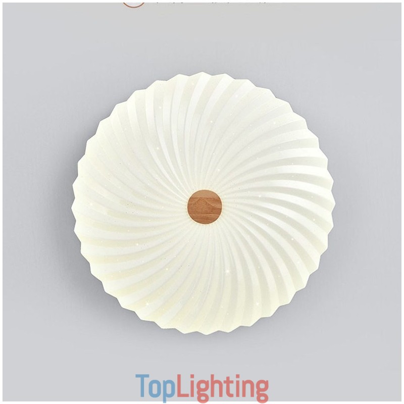 Nordic Round Simple Modern Solid Wood Flush Mounted Ceiling Light
