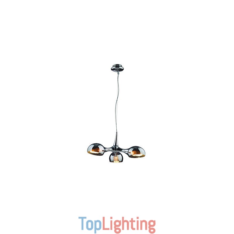 3W Plating Glass Lampshade Simple Creative Chandelier