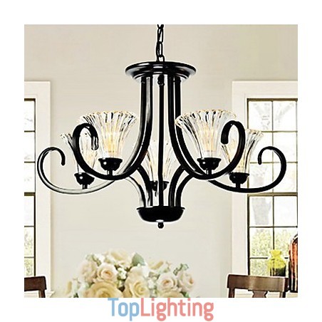 European Style Vintage 5 Light Chandelier With Horned Arm European Style Vintage 5 Light Chandelier With Horned Arm