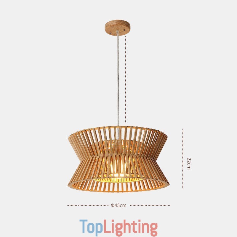 Vintage Wood Pendant Light
