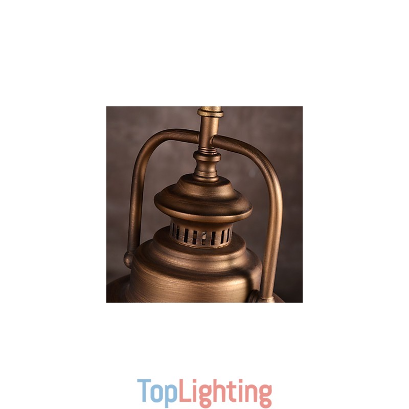 Retro Pendant Light with Metal Umbrella Shade in Old Factory Style