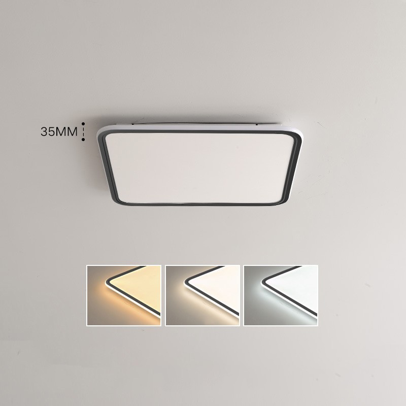 Modern Dimmable Square Flush Mount Ceiling Light Indoor Lighting Fixture