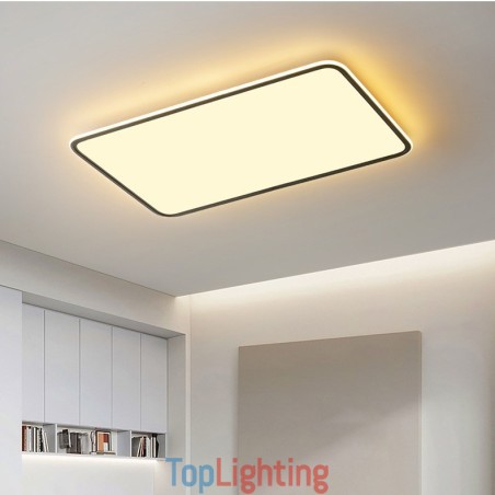 Modern Large Size Dimmable Rectangle Flush Mount Ceiling Light Indoor Lighting Fixture Modern Large Size Dimmable Rectangle Flush Mount Ceiling Light Indoor Lighting Fixture
