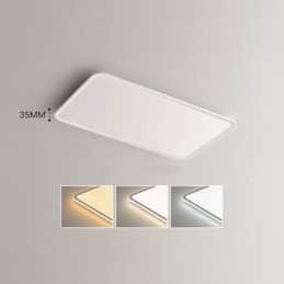 Modern Large Size Dimmable Rectangle Flush Mount Ceiling Light Indoor Lighting Fixture