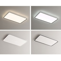 Modern Large Size Dimmable Rectangle Flush Mount Ceiling Light Indoor Lighting Fixture