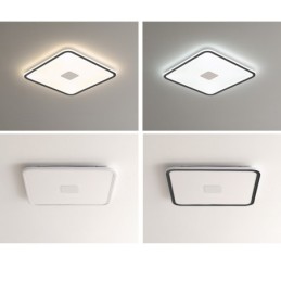 Modern Dimmable Square Flush Mount Ceiling Light Full Spectrum Eye Protection