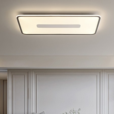 Modern Large Size Dimmable Rectangle Flush Mount Ceiling Light Full Spectrum Eye Protection Modern Large Size Dimmable Rectangle Flush Mount Ceiling Light Full Spectrum Eye Protection