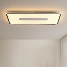 Modern Large Size Dimmable Rectangle Flush Mount Ceiling Light Full Spectrum Eye Protection