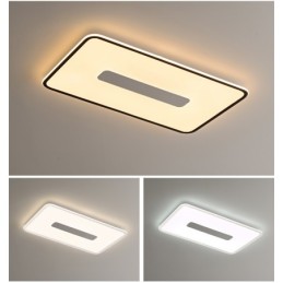 Modern Large Size Dimmable Rectangle Flush Mount Ceiling Light Full Spectrum Eye Protection