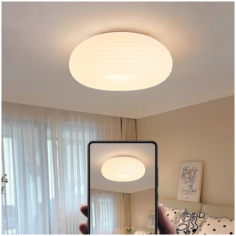 Dimmable Full Spectrum Eye Protection Round Modern Flush Mount Ceiling Light