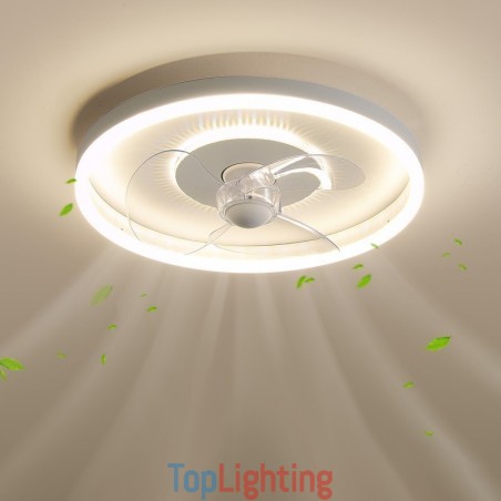 Modern Round Ultra thin Silent Invisible Full Spectrum Eye Protection Dimmable Flush Mounted Fan Light Modern Round Ultra thin Silent Invisible Full Spectrum Eye Protection Dimmable Flush Mounted Fan Light