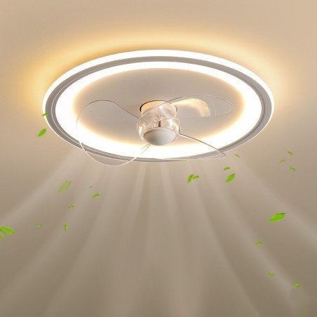 Nordic Round Ultra thin Silent Invisible Dimmable Flush Mounted Fan Light Full Spectrum Eye Protection Nordic Round Ultra thin Silent Invisible Dimmable Flush Mounted Fan Light Full Spectrum Eye Protection