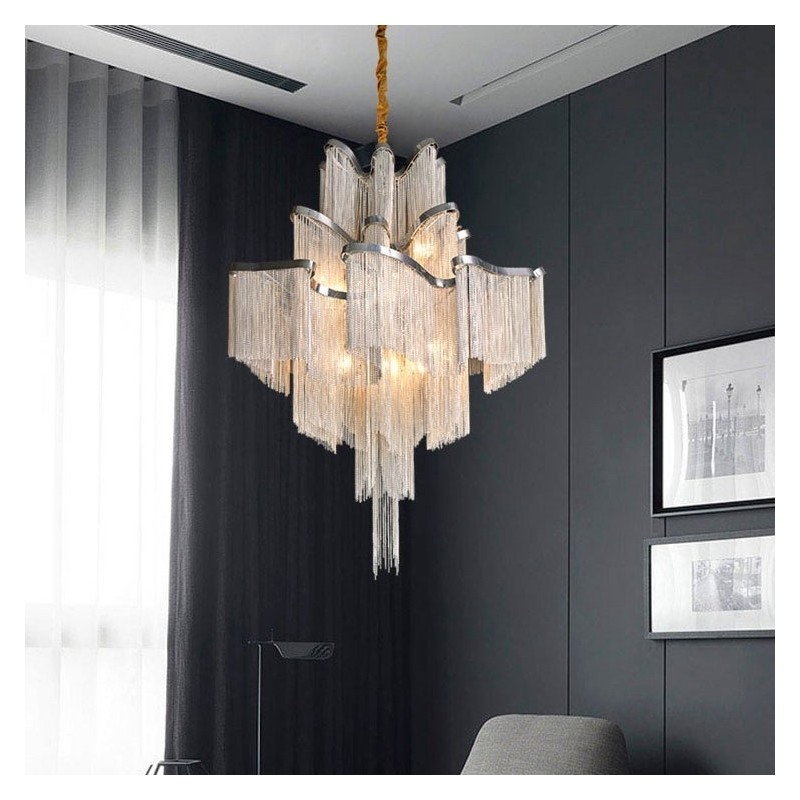 Tassels Extra Large Size Chandelier Designer Ceiling Pendant Light