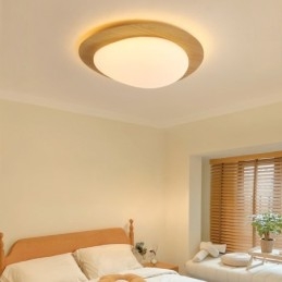 Dimmable Full Spectrum Eye Protection Nordic Log Grain Pebble Ceiling Light
