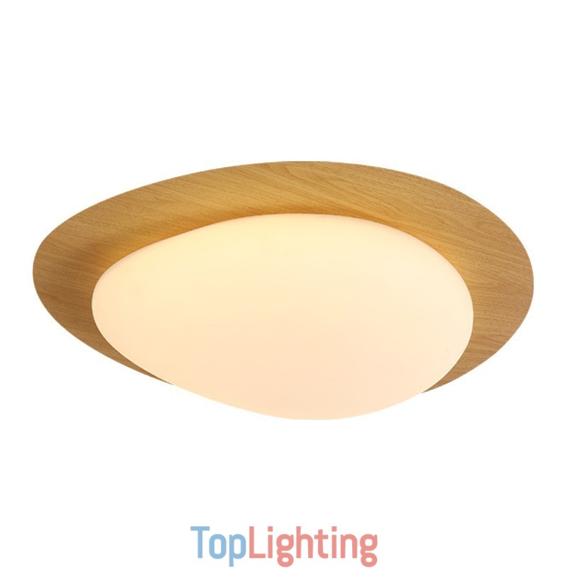 Dimmable Full Spectrum Eye Protection Nordic Log Grain Pebble Ceiling Light