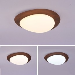 Dimmable Full Spectrum Eye Protection Nordic Log Grain Pebble Ceiling Light