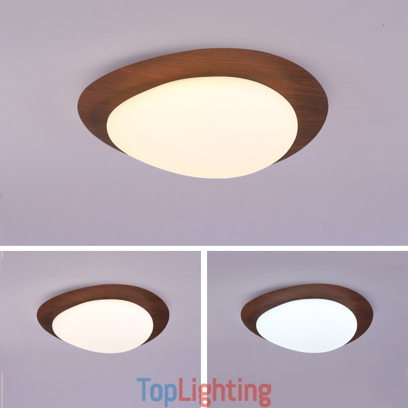 Dimmable Full Spectrum Eye Protection Nordic Log Grain Pebble Ceiling Light