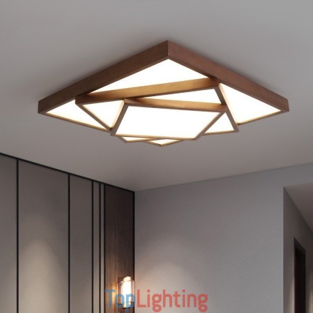 3 Tiers Square Black Walnut Wood Modern Contemporary Nordic Style Flush Mount Wood Ceiling Light Also Can Be Used As Wall Light 3 Tiers Square Black Walnut Wood Modern Contemporary Nordic Style Flush Mount Wood Ceiling Light Also Can Be Used As Wall Light