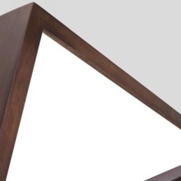 3 Tiers Square Black Walnut Wood Modern Contemporary Nordic Style Flush Mount Wood Ceiling Light Also Can Be Used As Wall Light