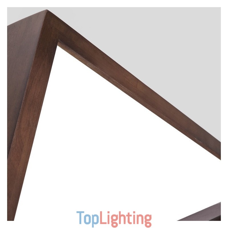 3 Tiers Square Black Walnut Wood Modern Contemporary Nordic Style Flush Mount Wood Ceiling Light Also Can Be Used As Wall Light