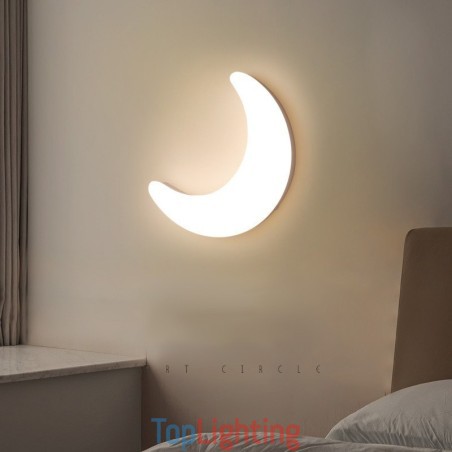 20W Nordic Indoor Moon Shape Children's Room Wall Sconces Ceiling Lights 20W Nordic Indoor Moon Shape Children's Room Wall Sconces Ceiling Lights