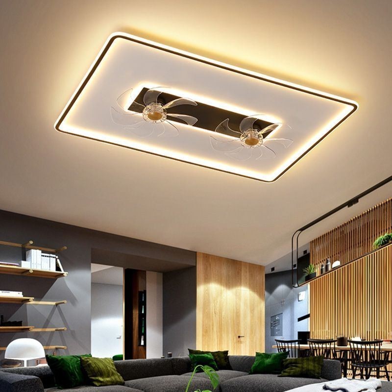 Ceiling Fan with Lights Decor Ventilator Acrylic Lamp