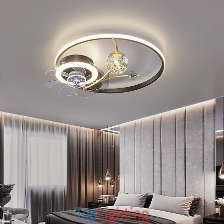Ceiling Fan with Lights Decor Ventilator Lamp Acrylic Ceiling Fan with Lights Decor Ventilator Lamp Acrylic