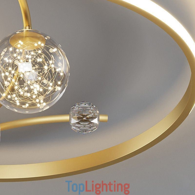 Ceiling Fan with Lights Decor Ventilator Lamp Acrylic