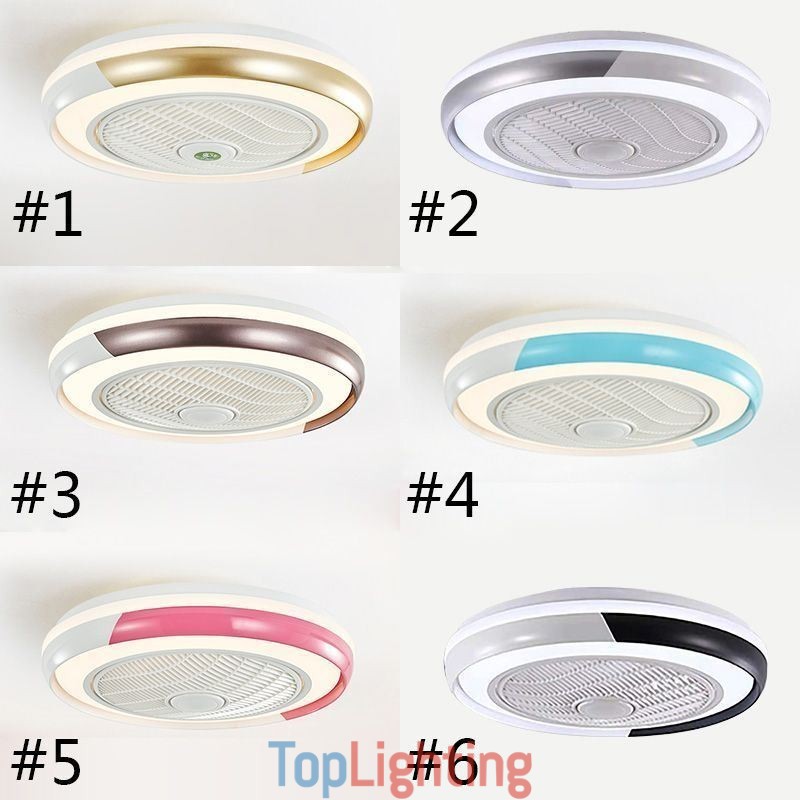 Modern Ceiling Fan Lights Acrylic Round Ceiling Lamp With Remote Control