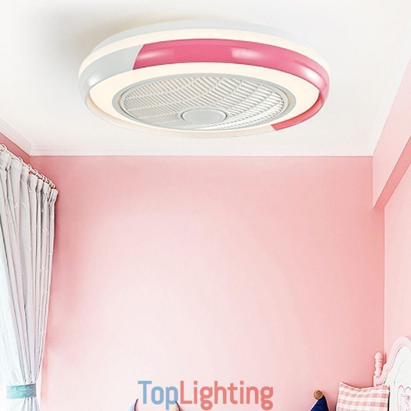Modern Ceiling Fan Lights Acrylic Round Ceiling Lamp With Remote Control