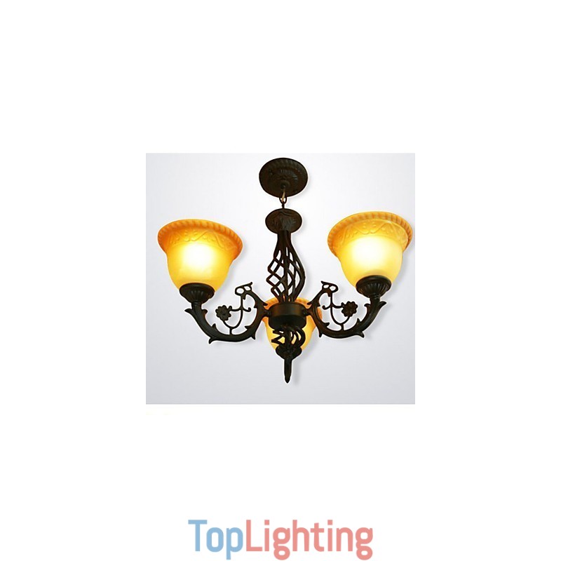 Vintage Wrought Iron Chandelier