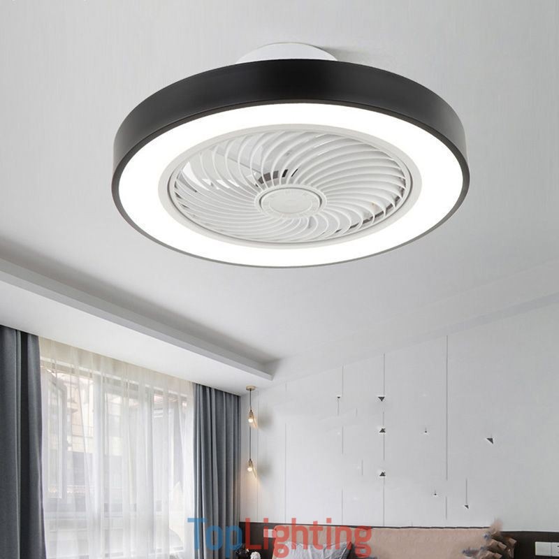 Modern Ceiling Fan Lights With Remote Control Acrylic Round Ceiling Lamp
