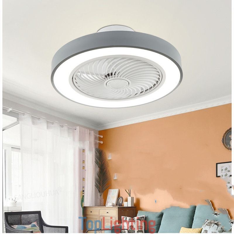 Modern Ceiling Fan Lights With Remote Control Acrylic Round Ceiling Lamp