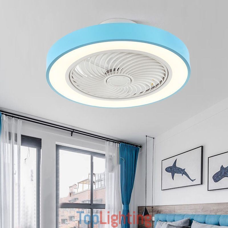 Modern Ceiling Fan Lights With Remote Control Acrylic Round Ceiling Lamp
