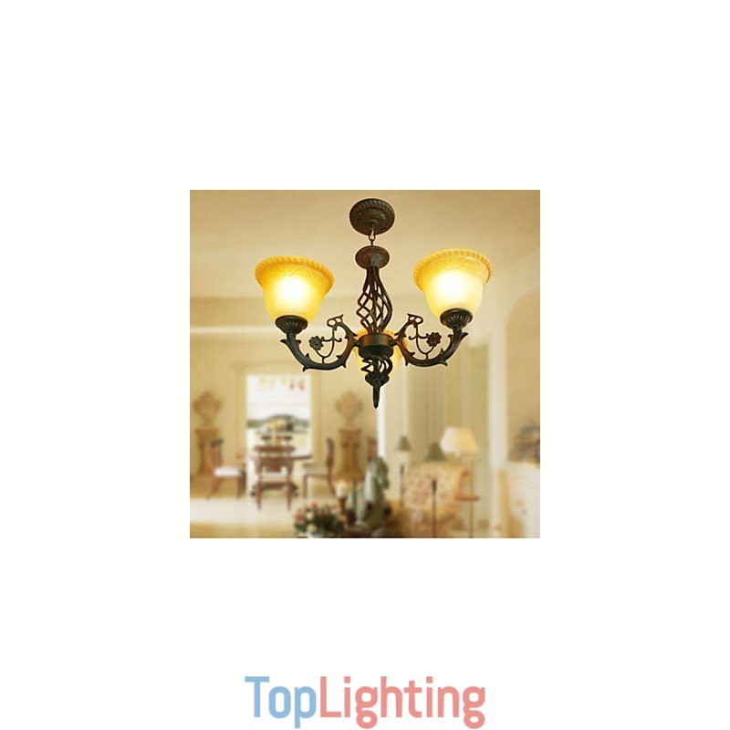 Vintage Wrought Iron Chandelier