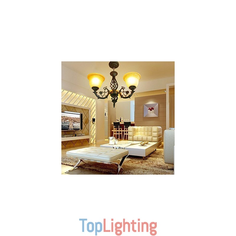 Vintage Wrought Iron Chandelier